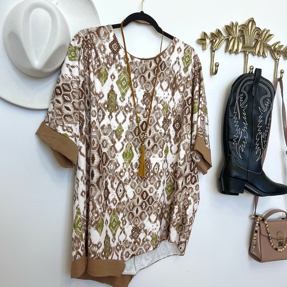 Made in Italy Contemporary funky tunic 2X ptp 27” l 31” - Picture 2 of 5